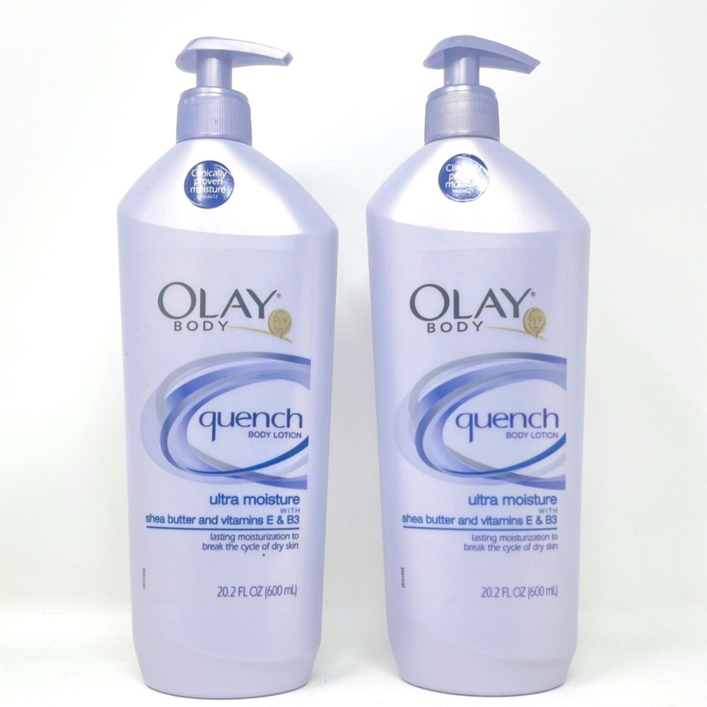 Olay Quench Body Lotion Ultra Moisture Shea Butter Vitamins 20.2 fl oz Lot of 2